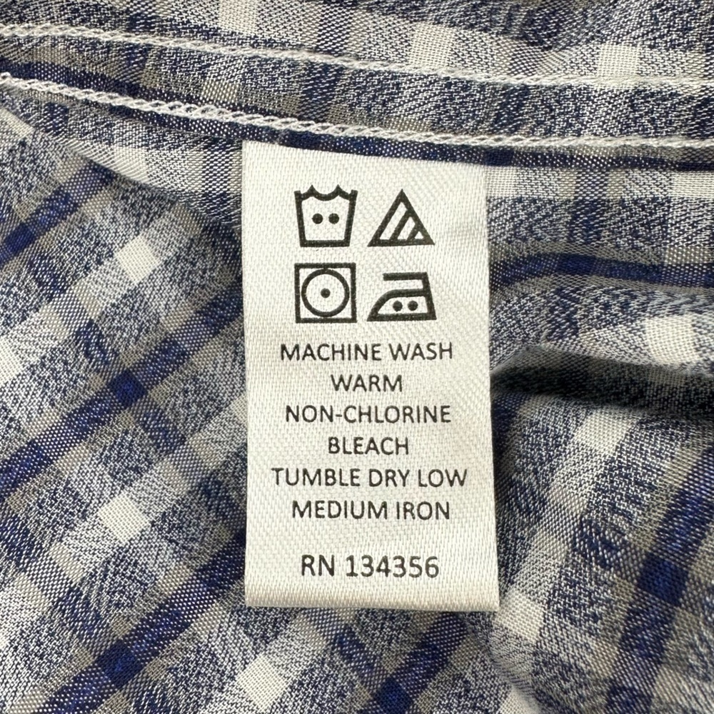 Maker & Company Men's Plaid Check Button Down Shirt Short Sleeve Large - Picture 6 of 9